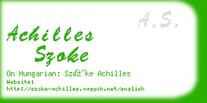 achilles szoke business card